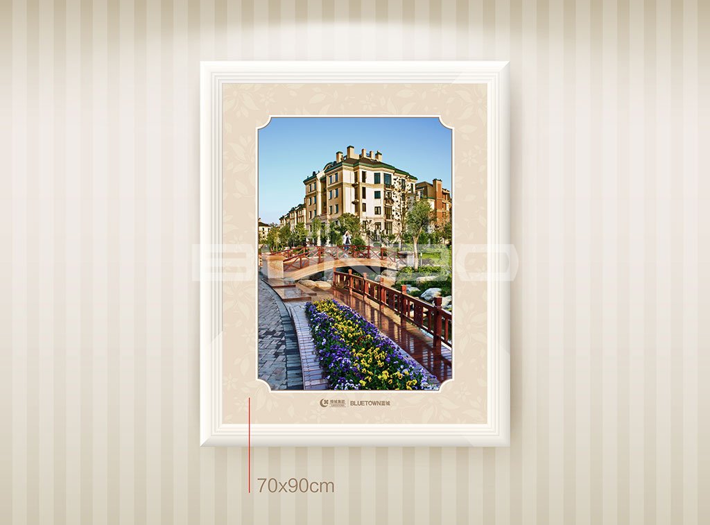 商丘绿城蓝庭销售中心展板，蓝城旗下北方项目-本埠广告作品