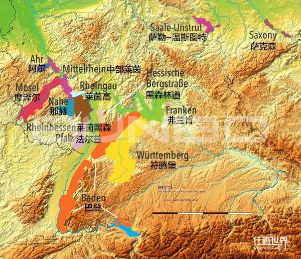 德国的葡萄酒产区