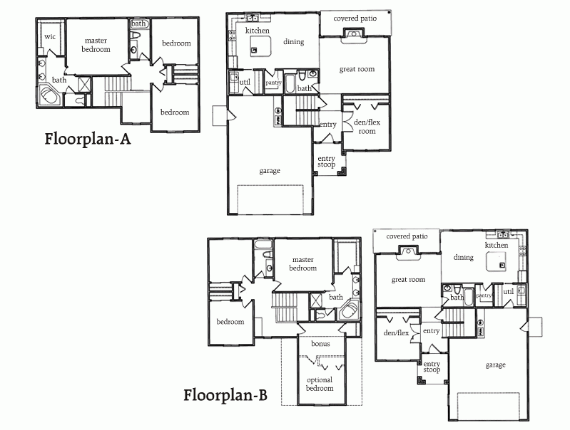 美国加州黑鹰社区Blackhawk经典别墅户型图