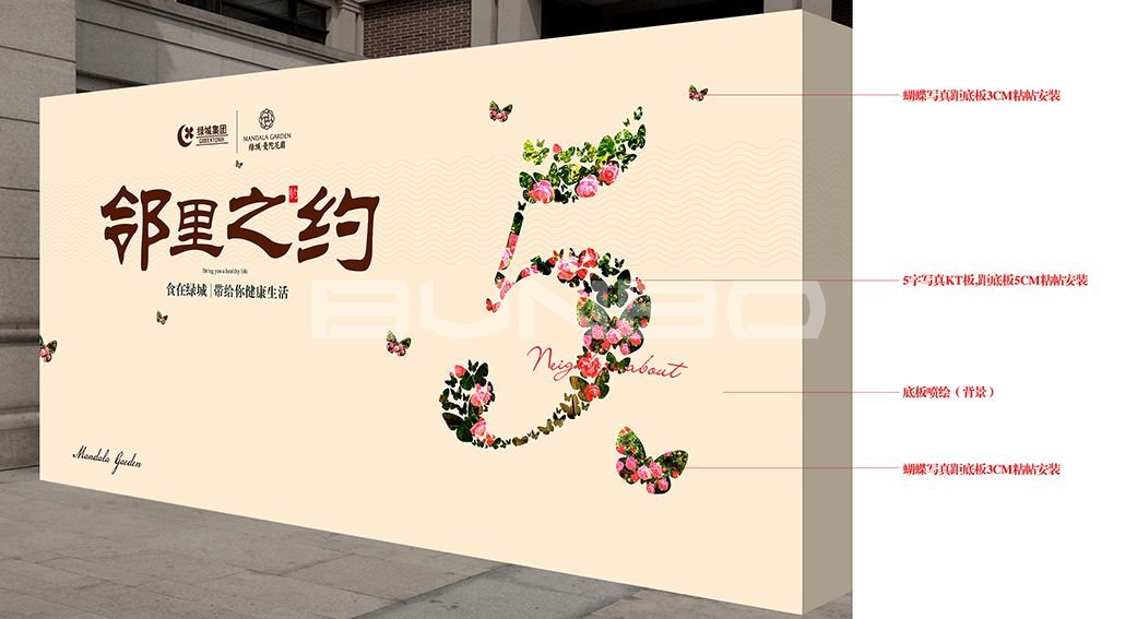 绿城曼陀花园邻里之约背景板