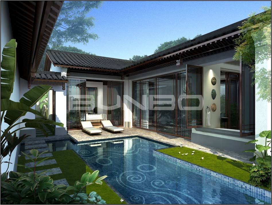 绿城安吉桃花源中式度假Villa效果图