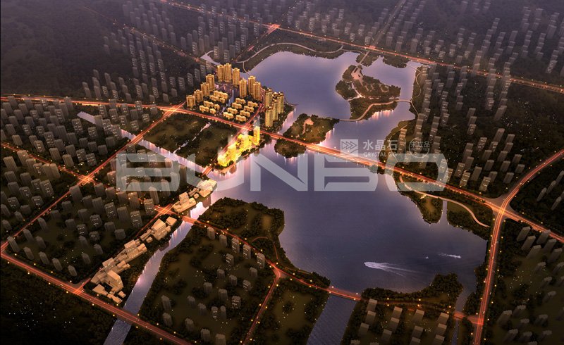 绍兴柯桥金地自在城鸟瞰效果图