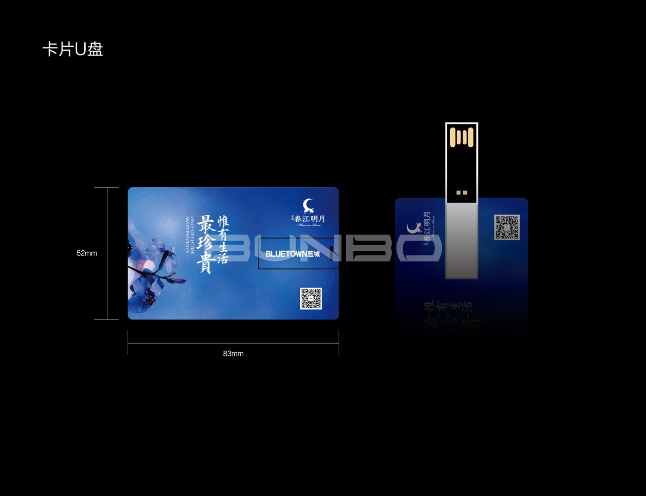 柳州蓝城春江明月卡式U盘