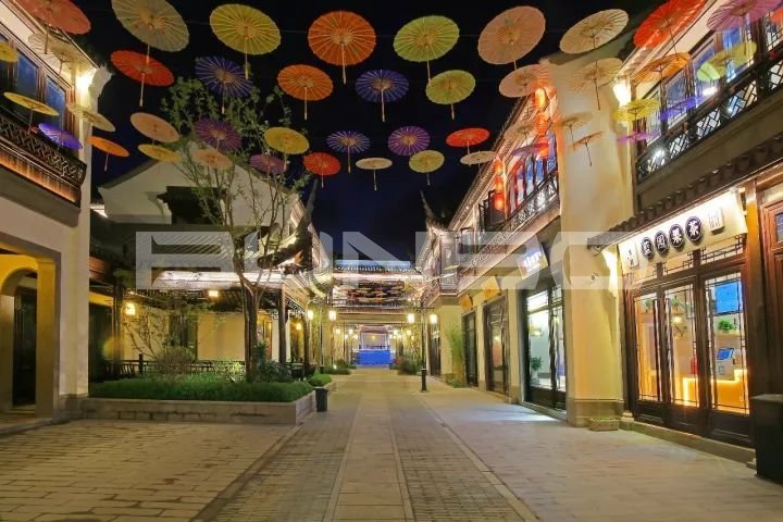 蓝邻知己中式商业步行街实景图