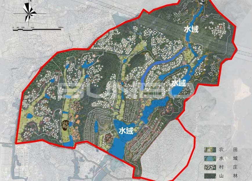 德清融创莫干溪谷文旅小镇用地范围