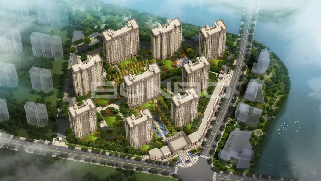 金地湖城大境鸟瞰图