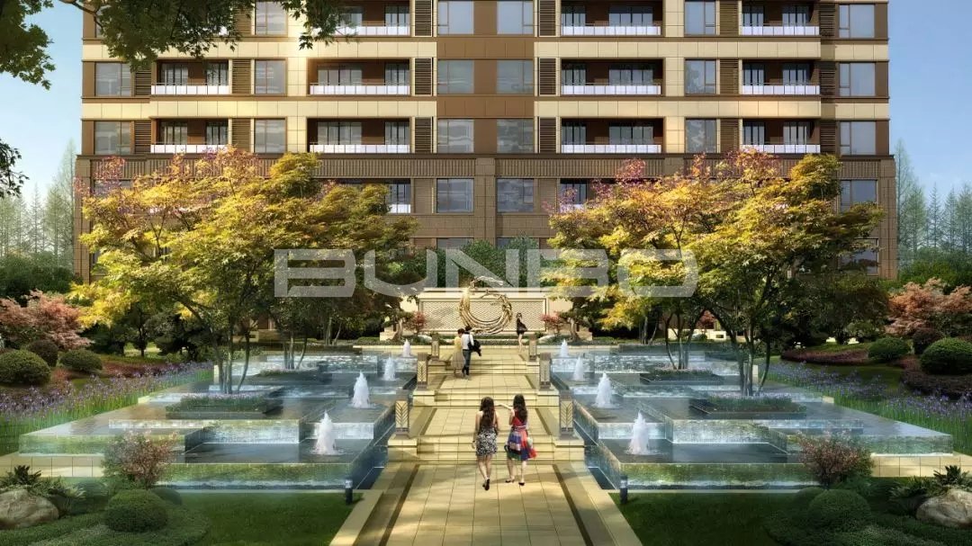 金地湖城大境中轴景观效果图