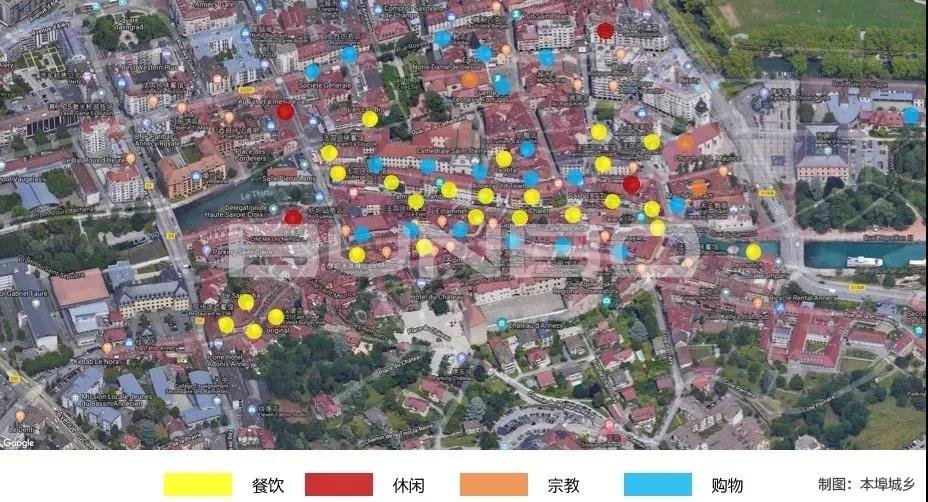 安纳西小镇中心业态分布图