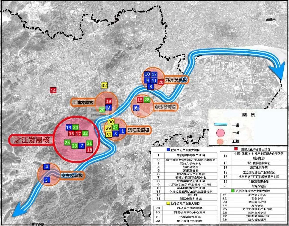 《之江文化产业带建设规划》项目布点图