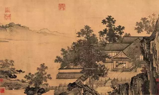 融创莫干溪谷生活意象：刘松年《四景山水图》