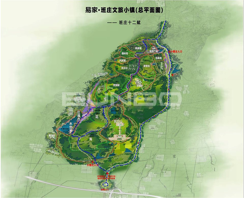连云港班庄文旅小镇总平面图