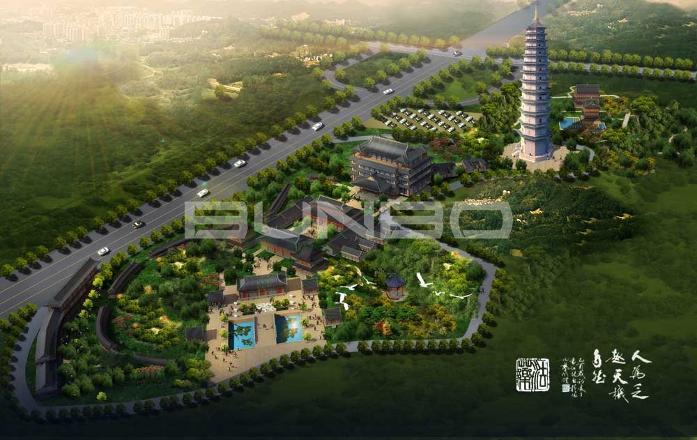 靖安法药寺重建效果图