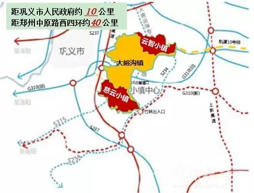 慈云小镇、云智小镇区位图