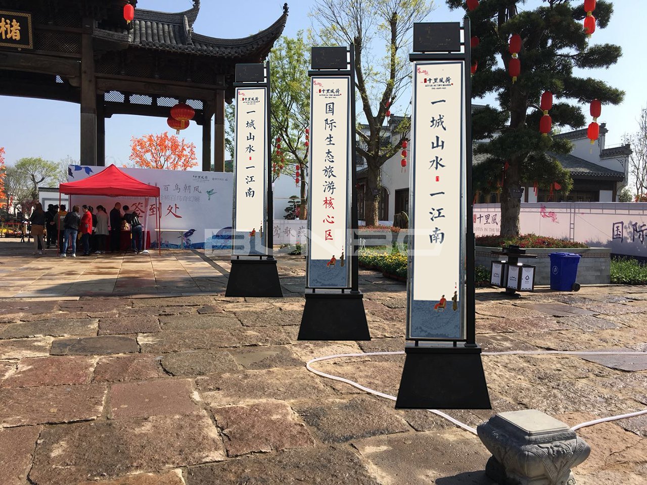 灵山工匠小镇《百鸟朝凤》郁金香节现场包装