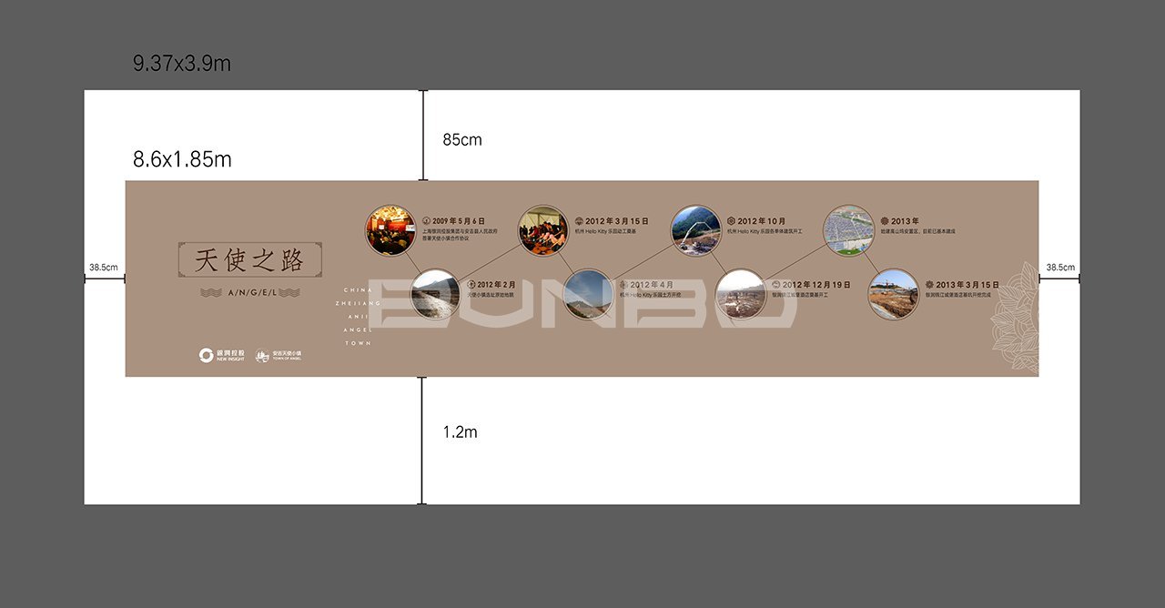 小镇十年历程：安吉天使小镇小镇客厅展板