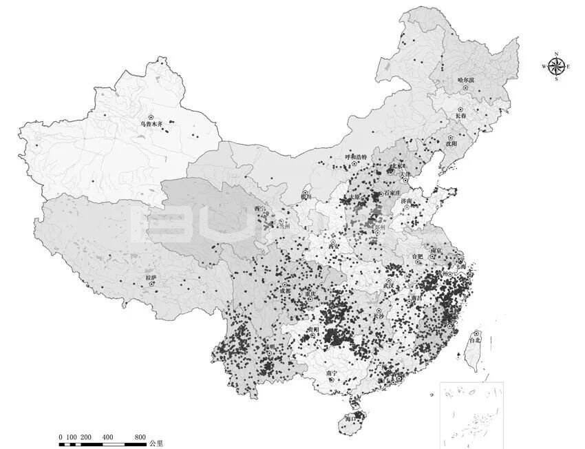 中国传统村落分布地图