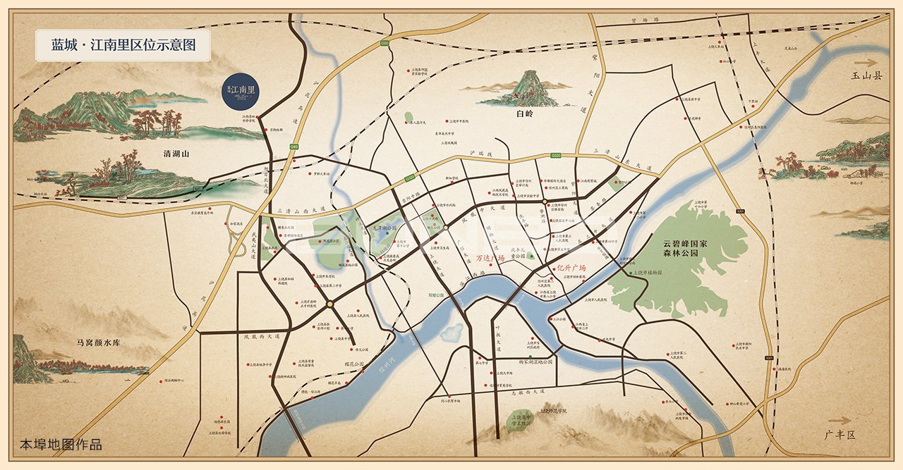 蓝城江南里区位图
