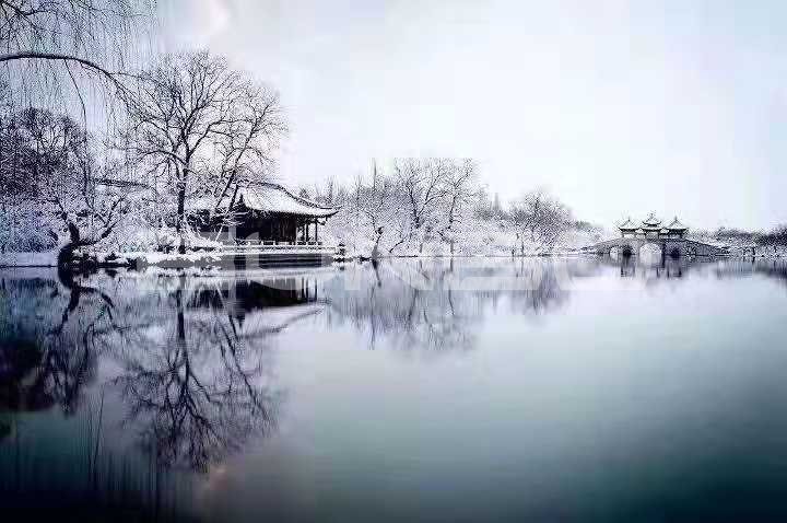 超美的杭州雪景
