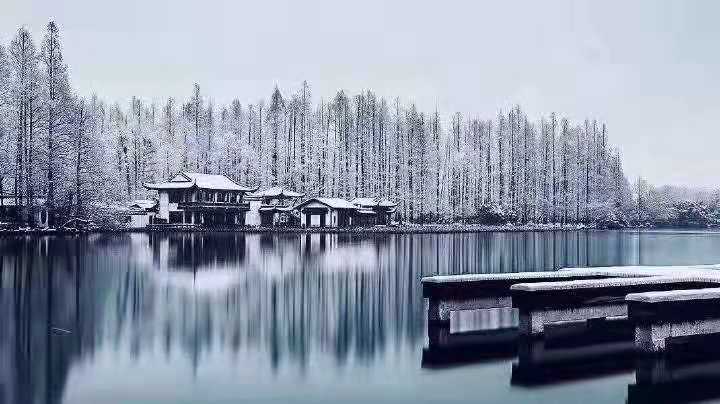 超美的杭州雪景