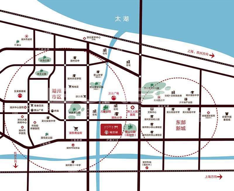 湖州爱家曦霖樾区位图