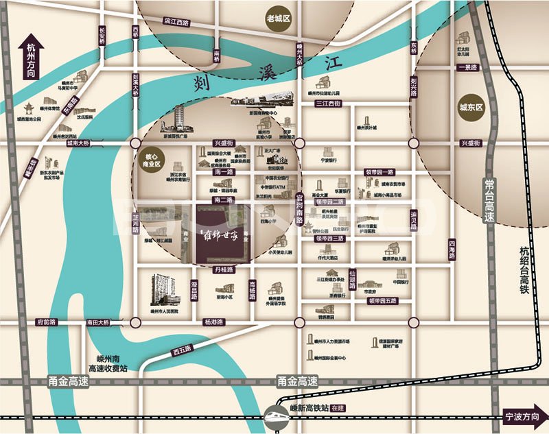 嵊州蓝光雍锦世家区位图