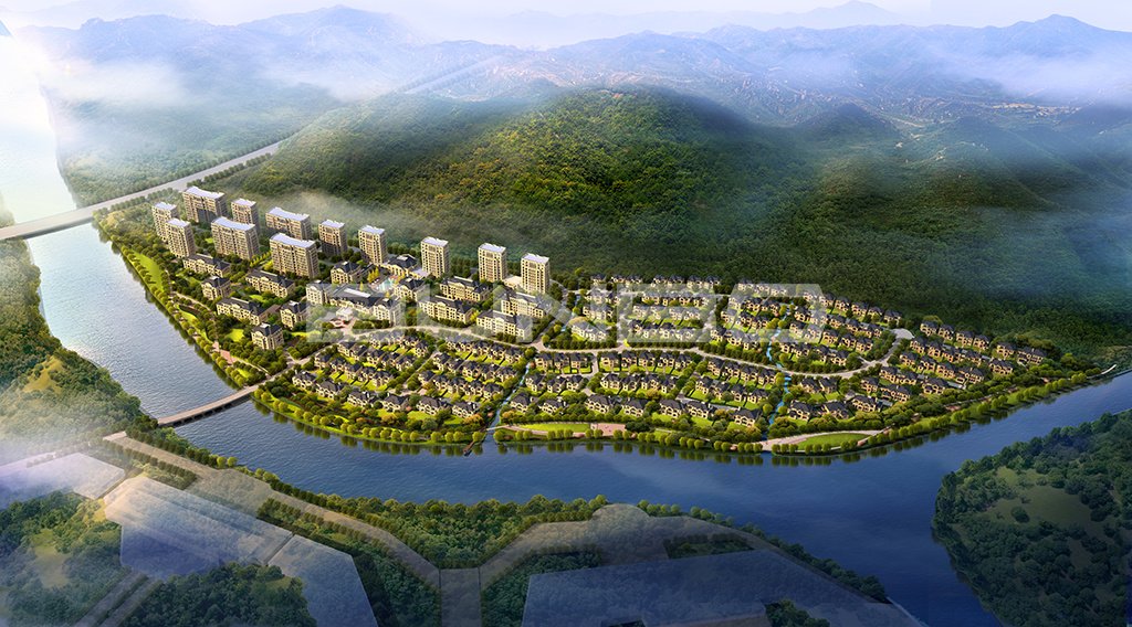 安吉玫瑰园鸟瞰图