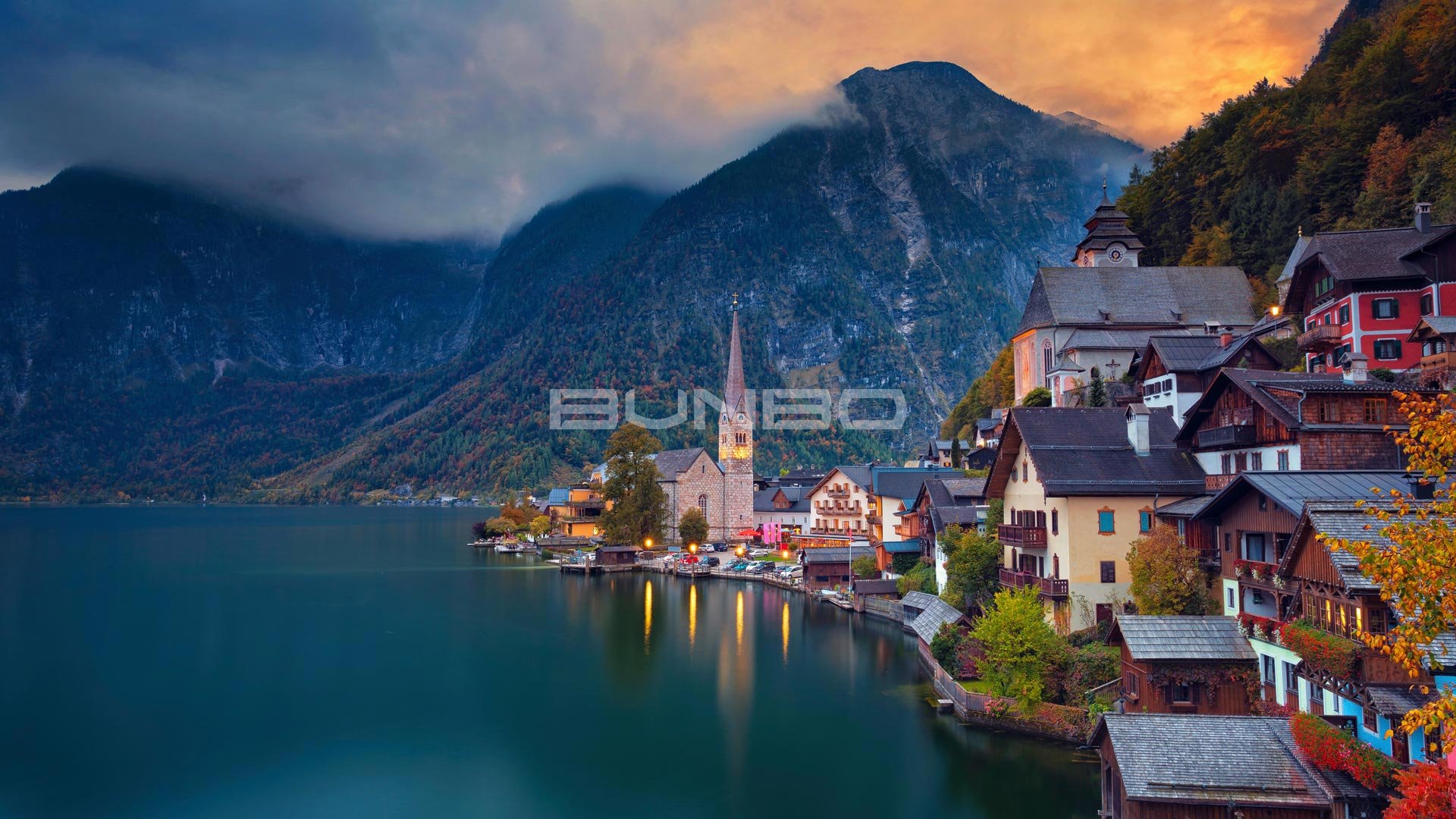 奥地利哈尔施塔特小镇,高低错落的层迭印象