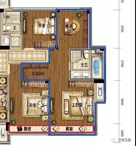 164㎡玉园经典五房户型