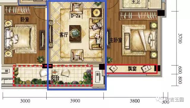 120㎡玉园大三房经典户型