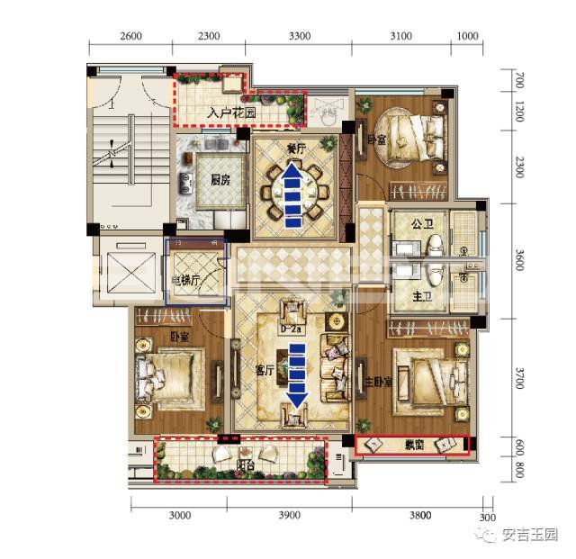120㎡玉园大三房经典户型