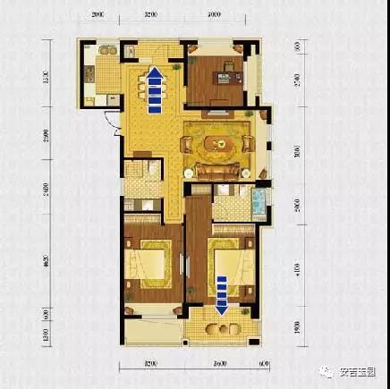 120㎡玉园大三房经典户型