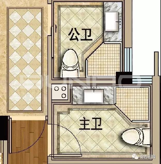 115㎡玉园经典高层可变三房户型