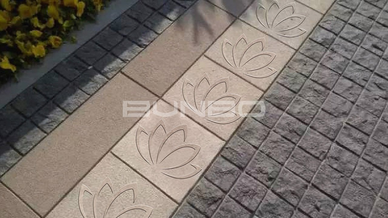 小镇符号在地面铺装的应用