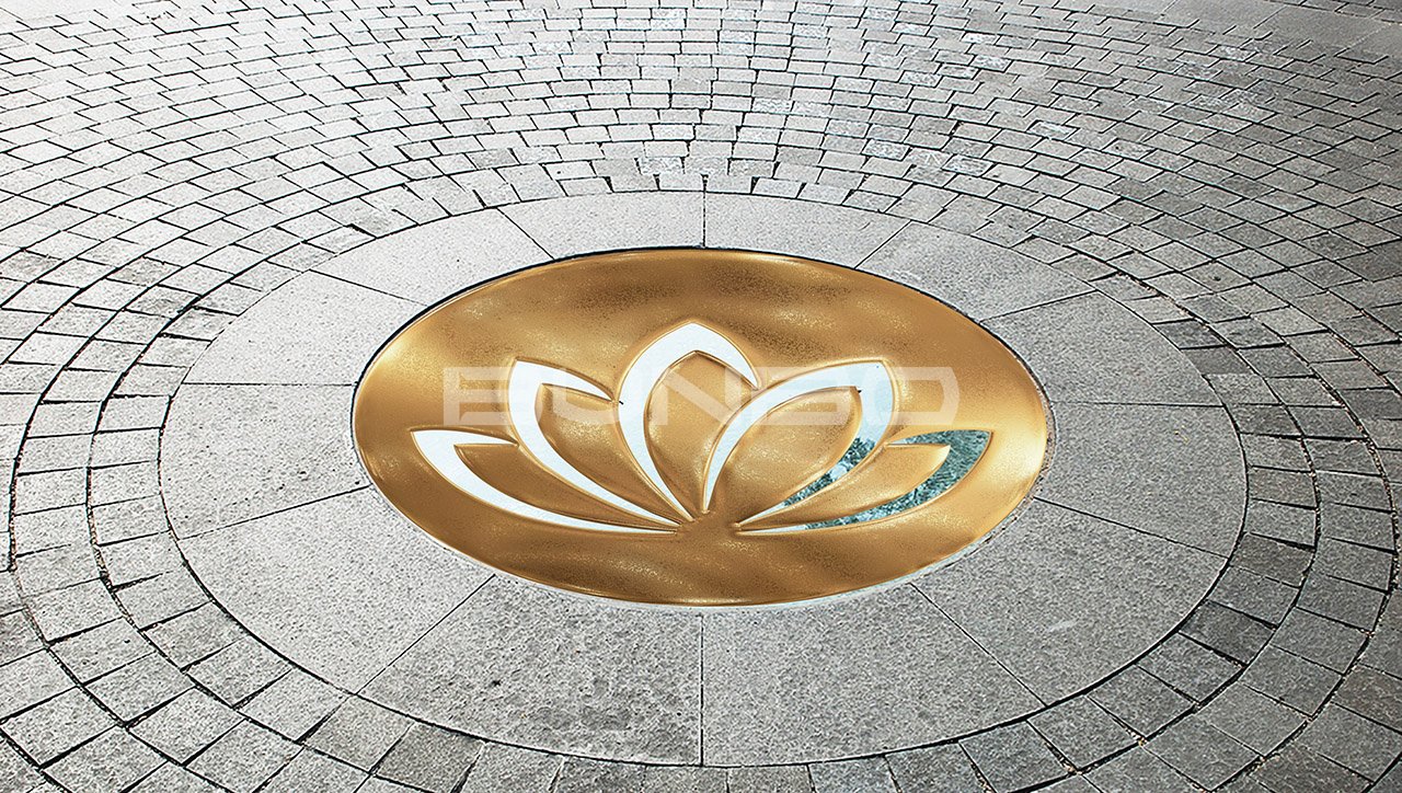 小镇符号在地面铺装的应用