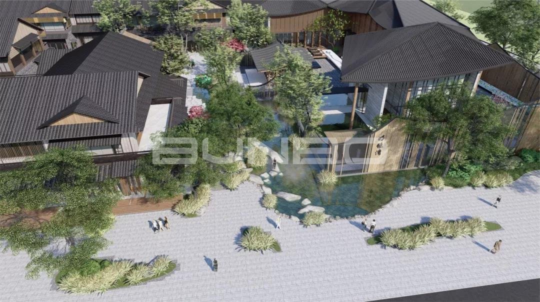 明镜湾景观示意图