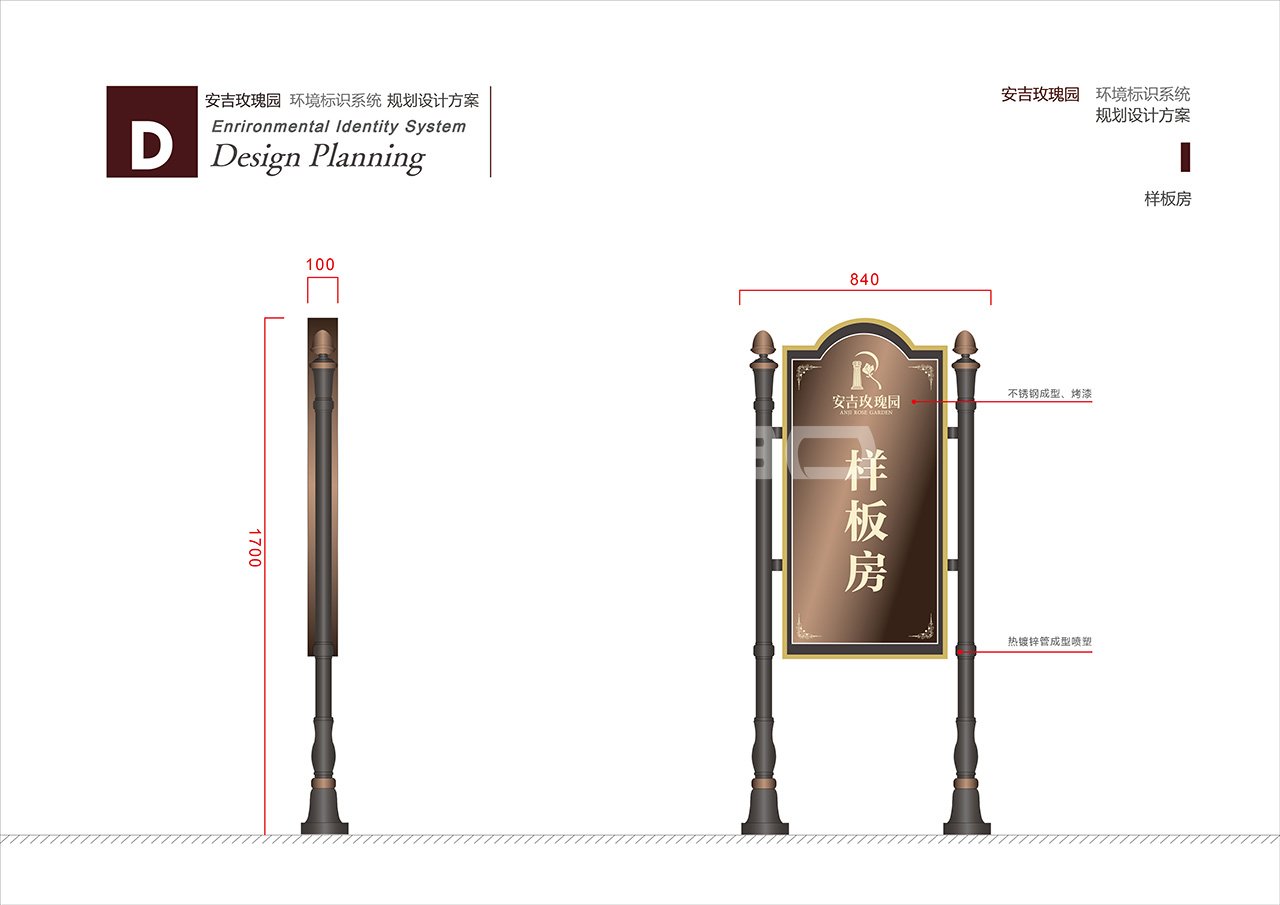 绿城别墅区导视系统设计