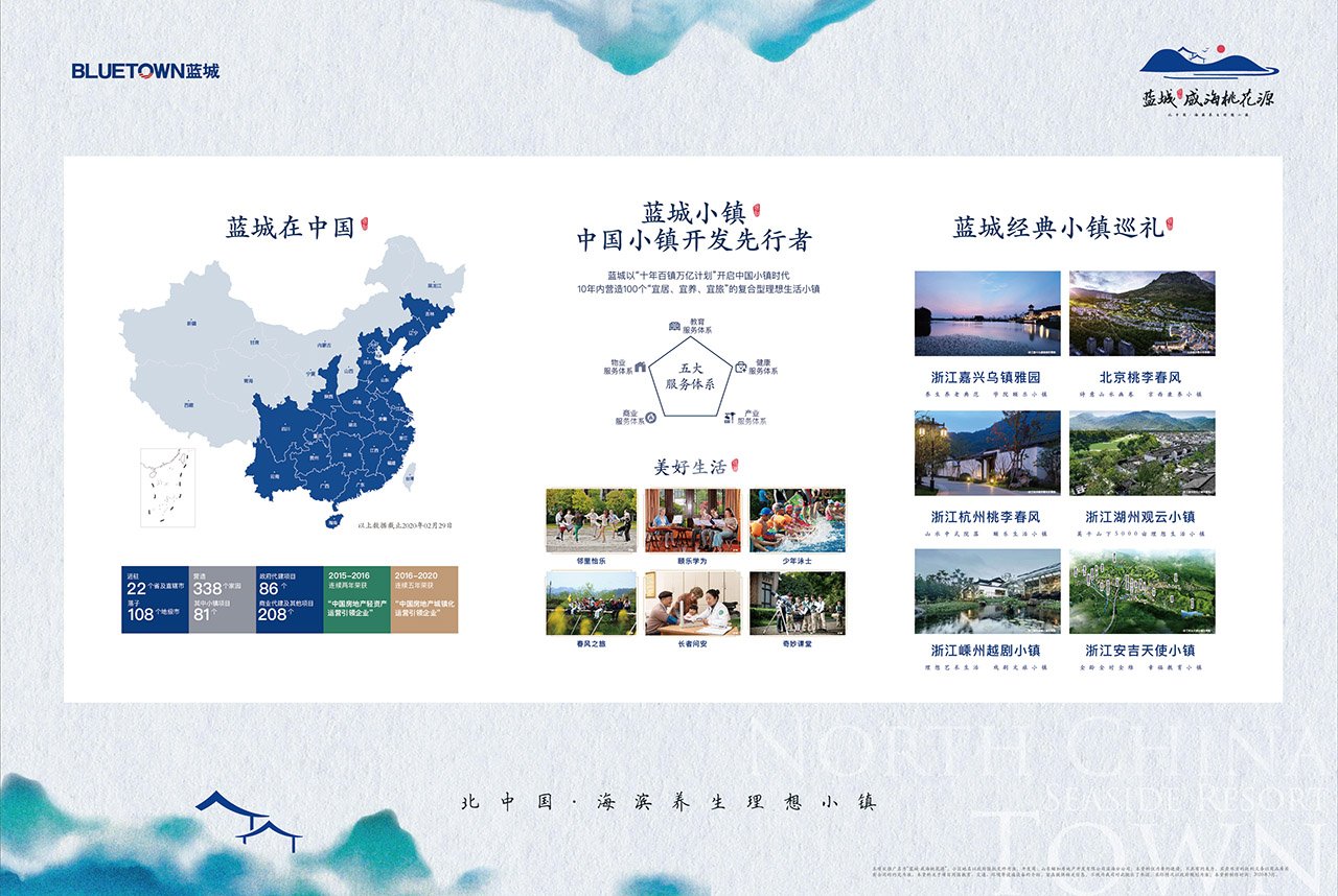 蓝城威海桃花源现场包装设计