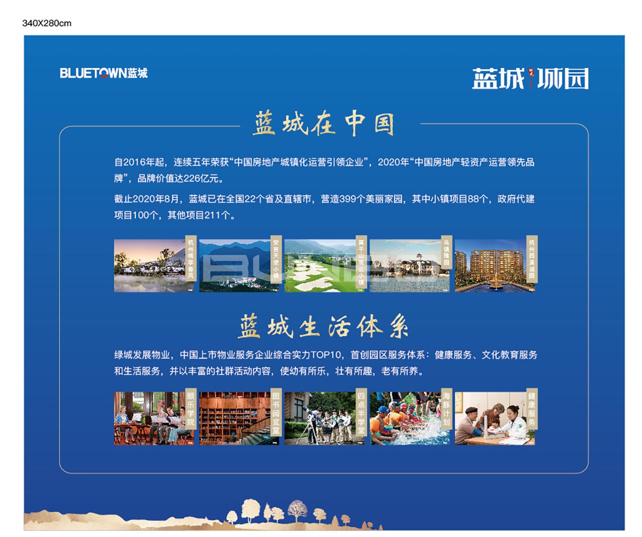 蓝城诚园现场包装围挡案场灯箱广告