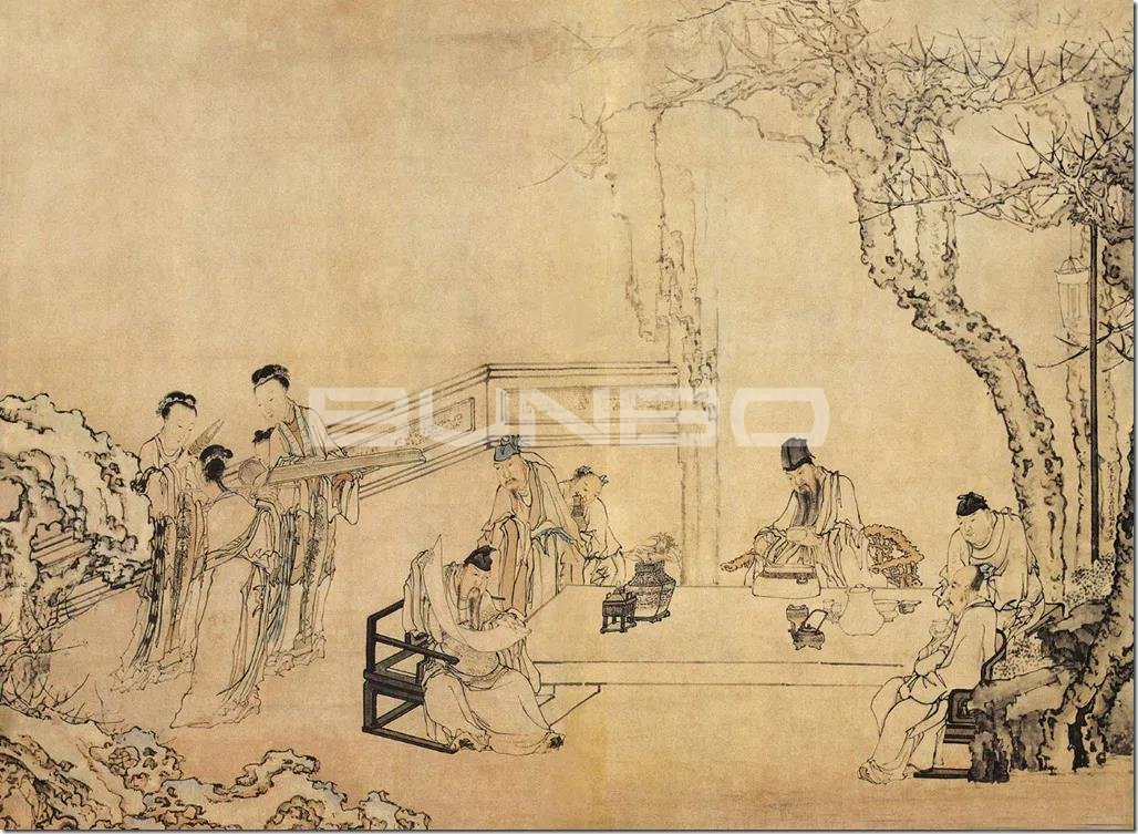 清黄慎《春夜宴桃李园》 清黄慎《春夜宴桃李园》