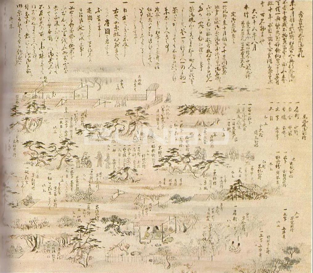 《北野大茶会图》 《北野大茶会图》