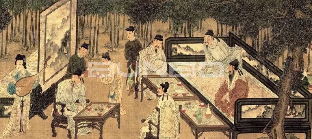 宋代刘松年《十八学士图卷》 宋代刘松年《十八学士图卷》