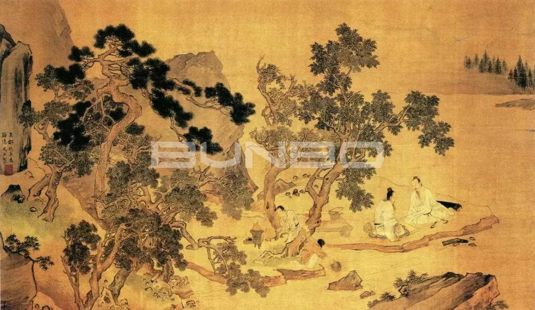【明】仇英《煮茶论画图》 【明】仇英《煮茶论画图》