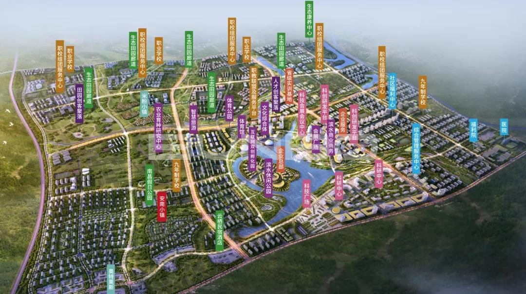 产业落位总图鸟瞰图 产业落位总图鸟瞰图