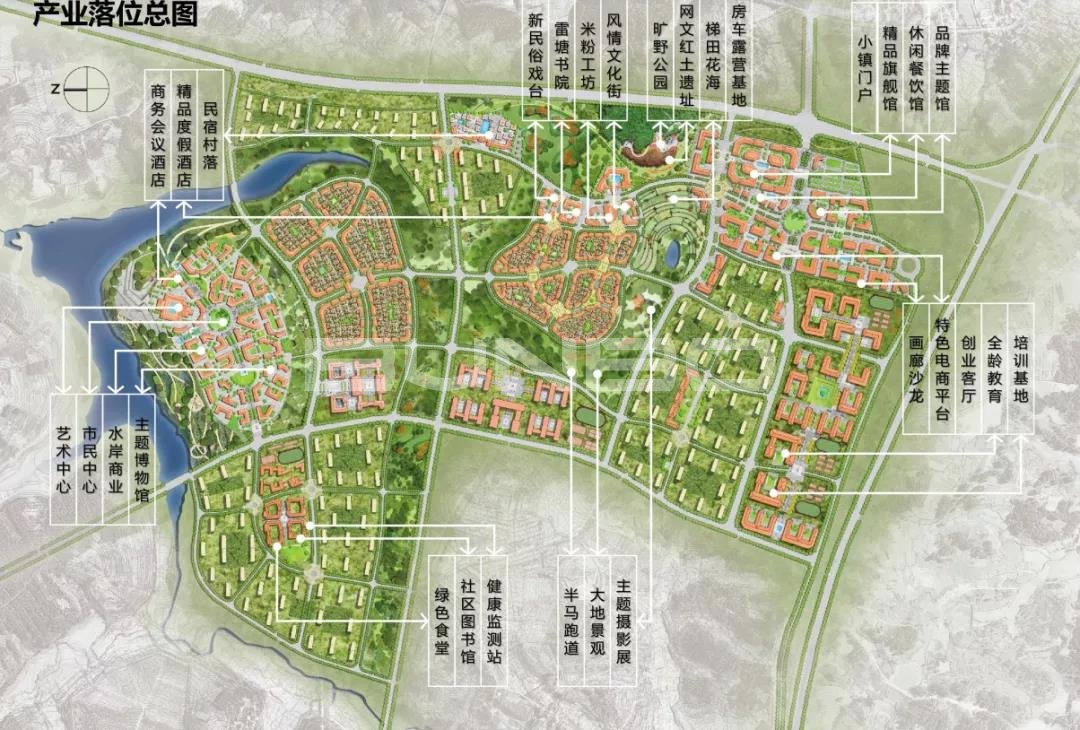 安南小镇产业落位总图 安南小镇产业落位总图