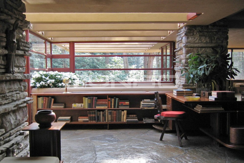 赖特流水别墅设计图与照片