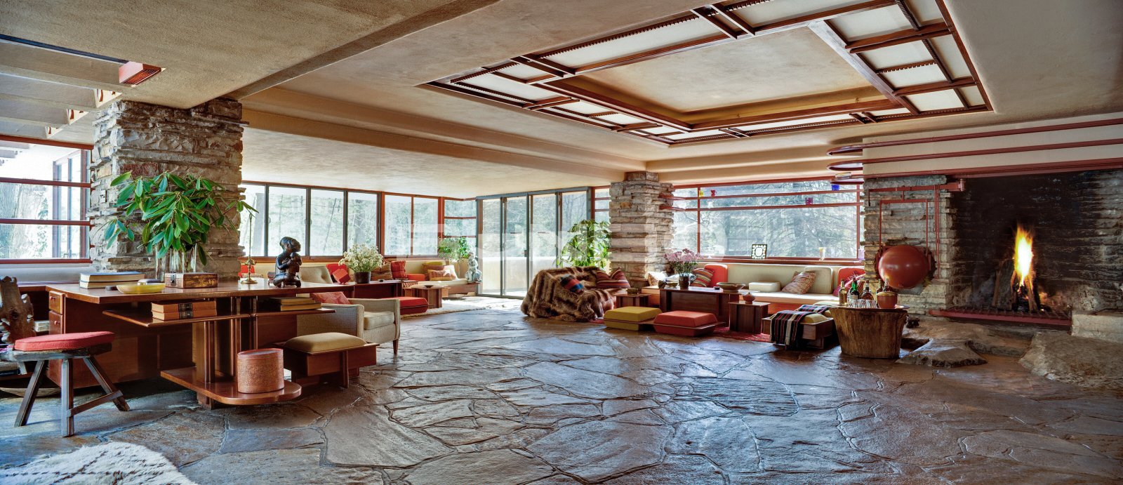 赖特流水别墅设计图与照片